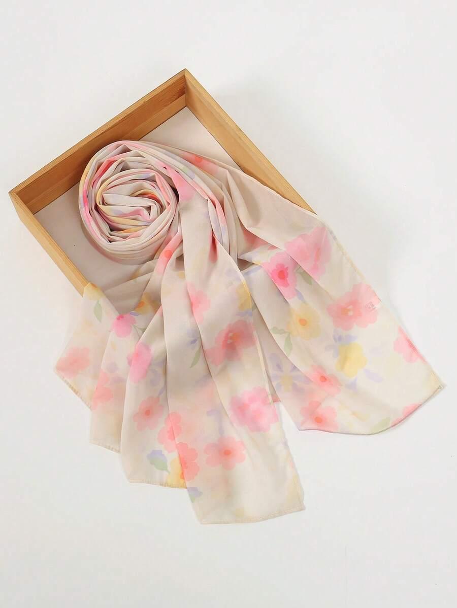 SHEIN CHUSTA WZÓR KWIATY S07__180X70CM