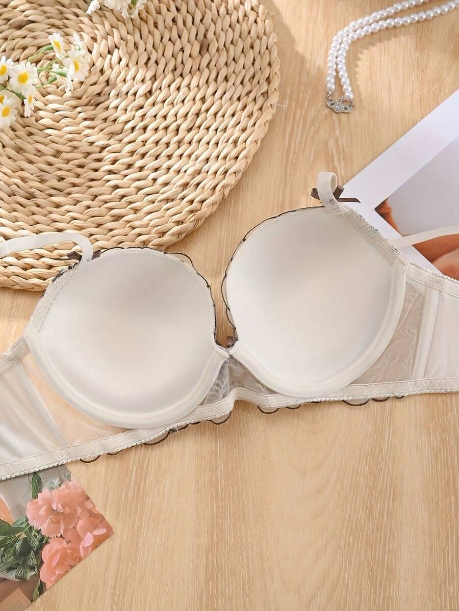 SHEIN BIUSTONOSZ WZÓR KWIATY 3-PACK S06__90C