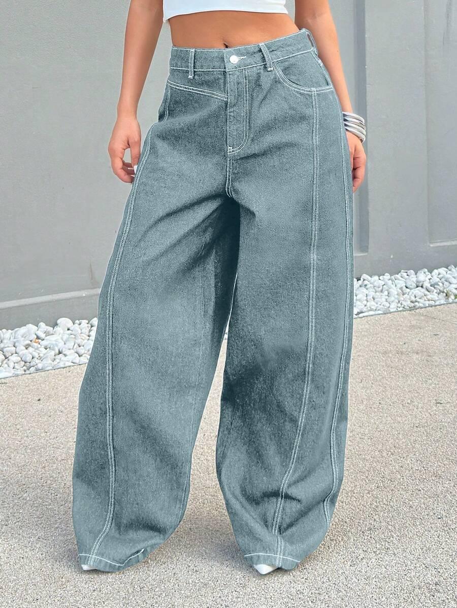 QUICK FASHIONHUB NIEBIESKIE SPODNIE JEANS