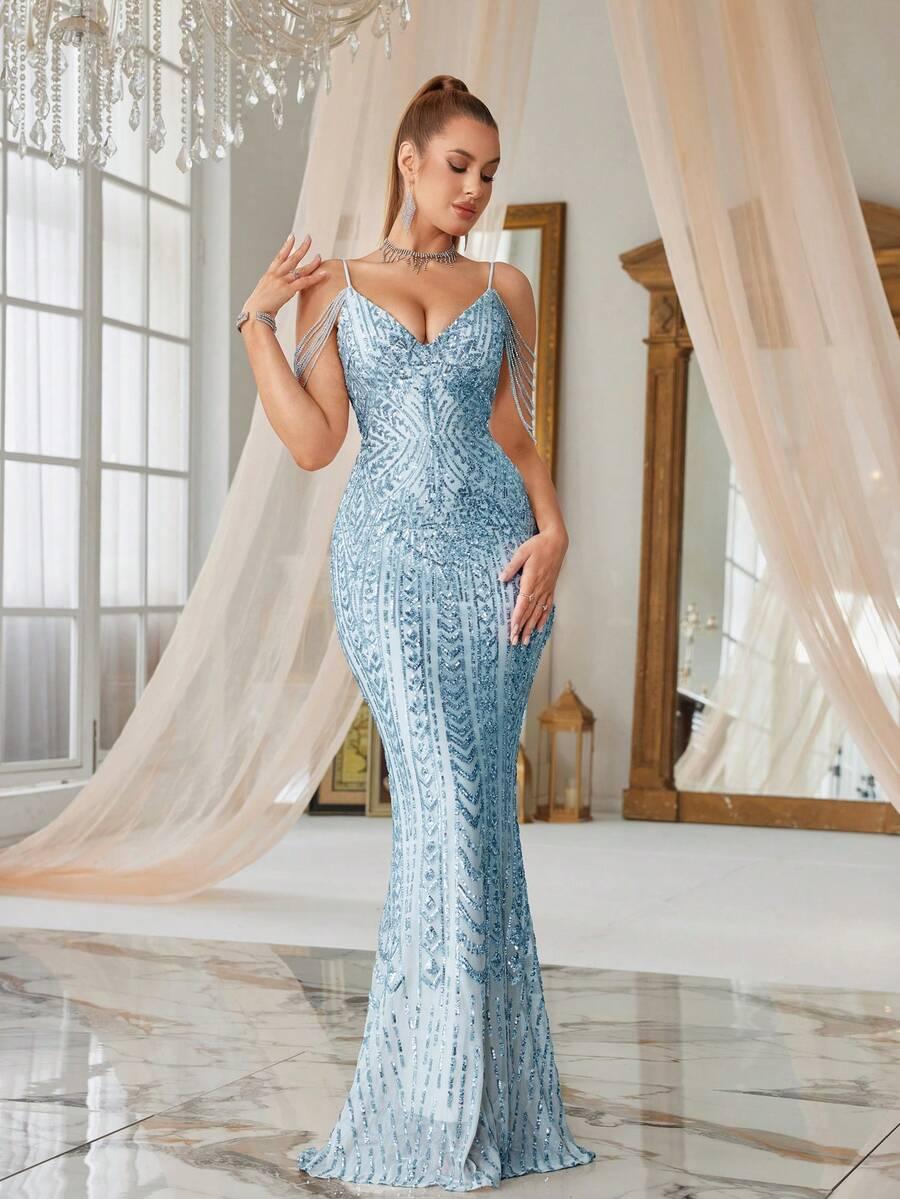 SHEIN MAXI SUKIENKA ZDOBIENIA S06__M