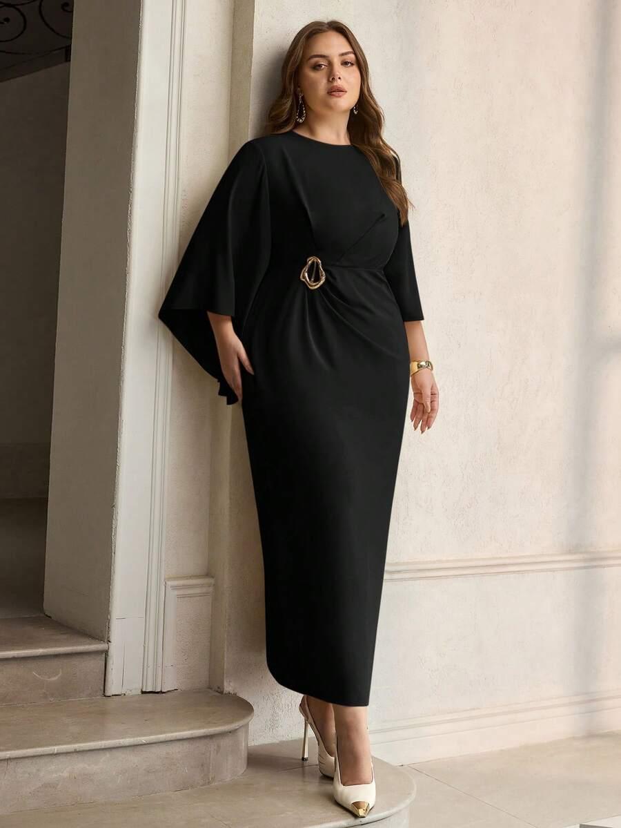 SHEIN CZARNA SUKIENKA ZDOBIENIE S06__48