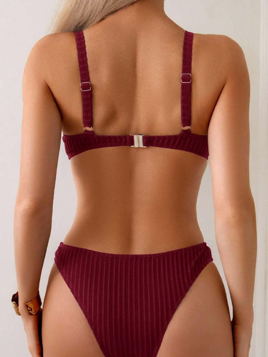 SWIM VCAY BORDOWY DWUCZĘŚCIOWY STRÓJ KĄPIELOWY S09__L