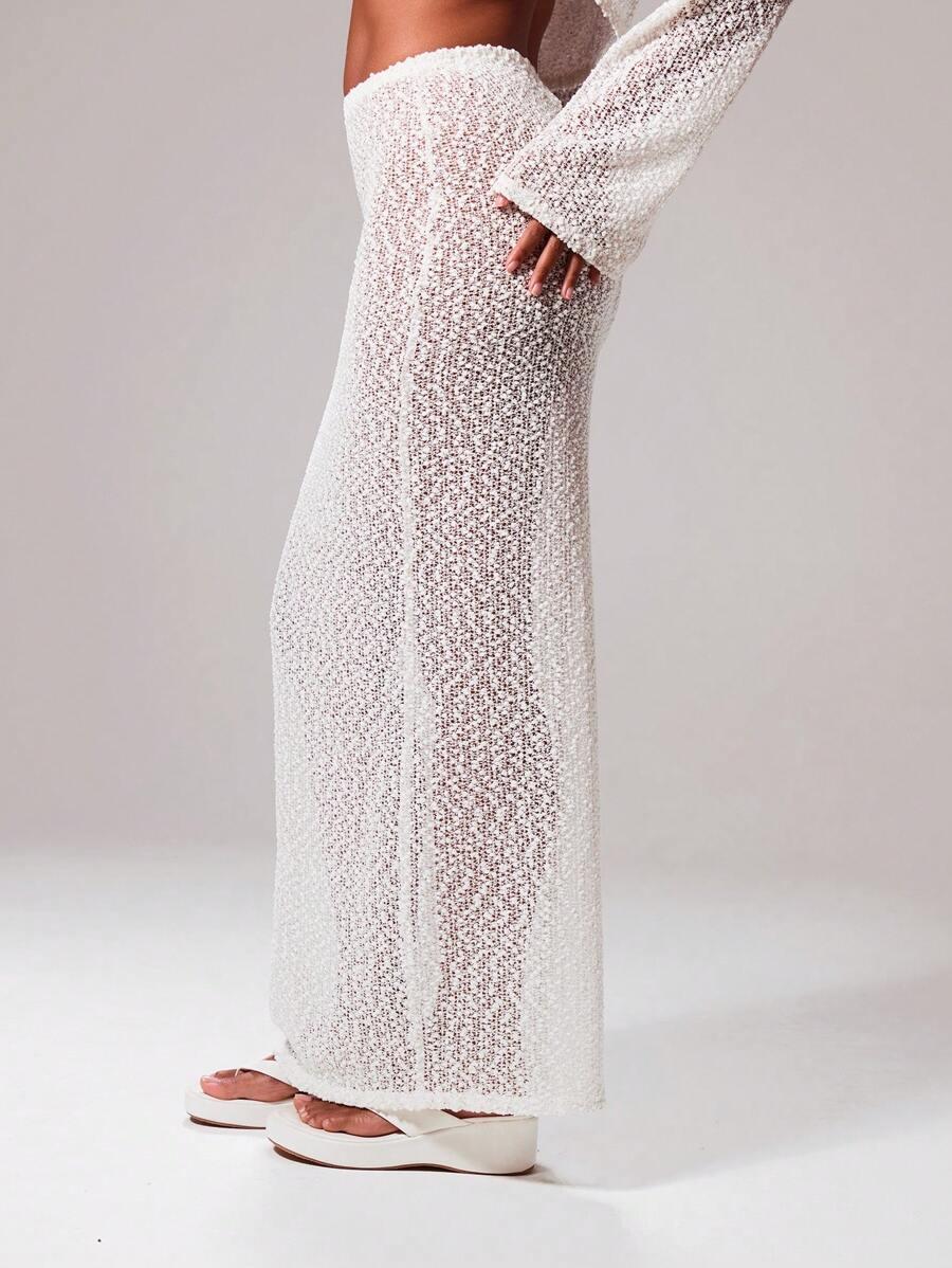 SHEIN BIAŁA MAXI SPÓDNICA S06__S