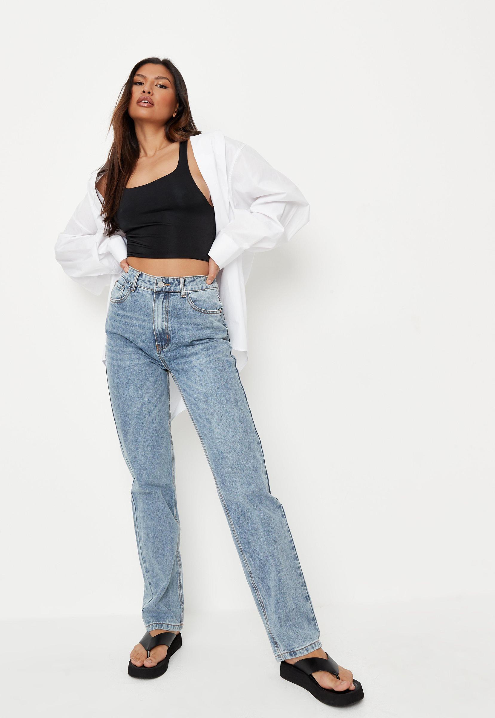 MISSGUIDED CZARNY GŁADKI TOP NA SZEROKICH RAMIĄCZKACH PK01__48