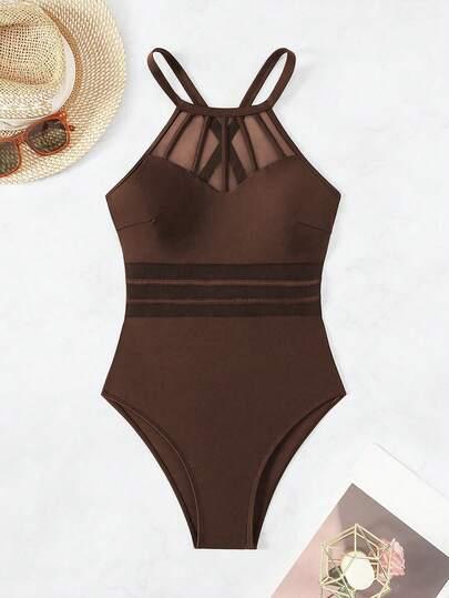 SHEIN JEDNOCZĘŚCIOWY STRÓJ KĄPIELOWY S09__M
