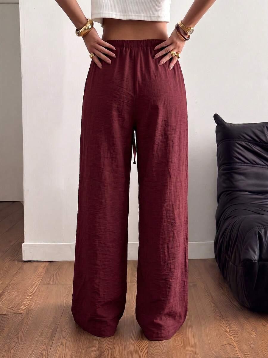 SHEIN BORDOWE SPODNIE CASUAL S06__XL