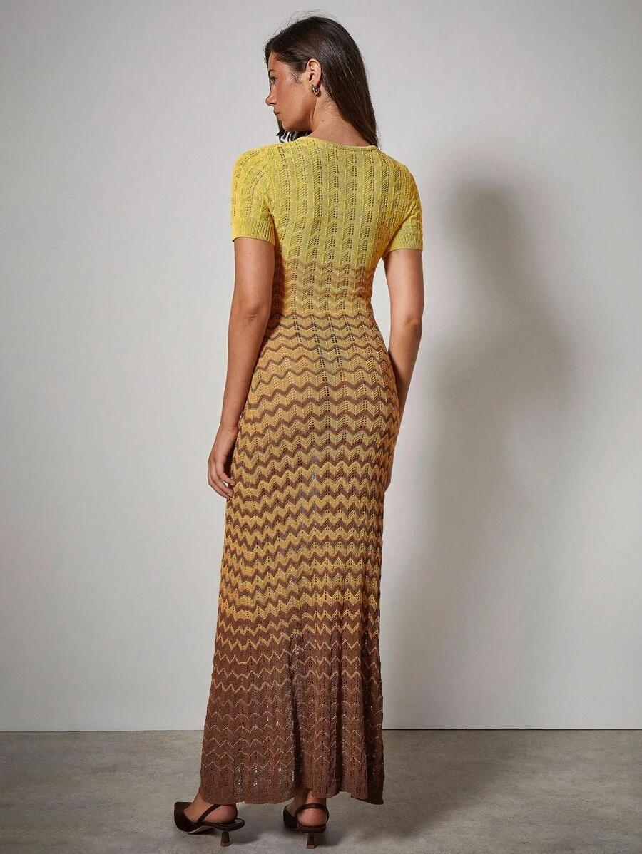 COSMINA DZIANINOWA MAXI SUKIENKA S06__L