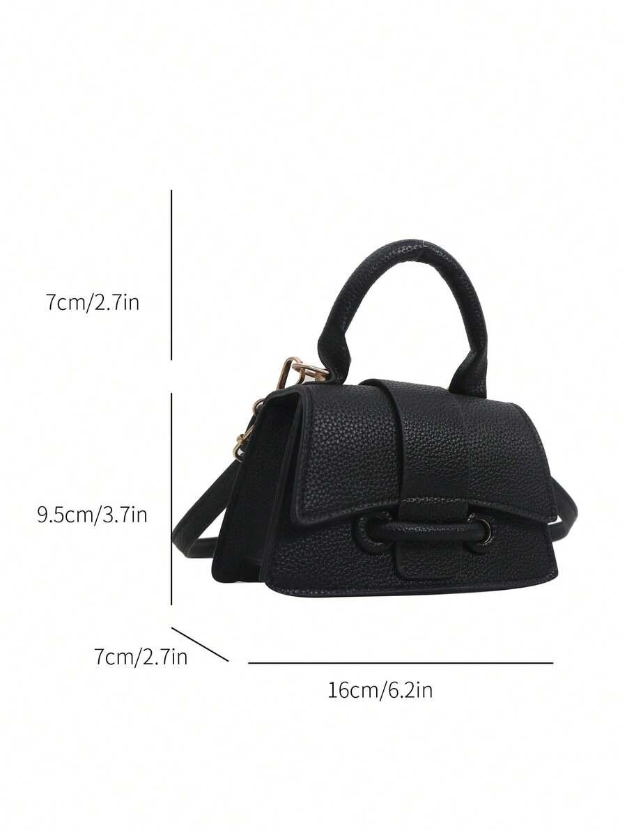 SHEIN CZARNA TOREBKA IMITACJA SKÓRY S07__16X9,5CM