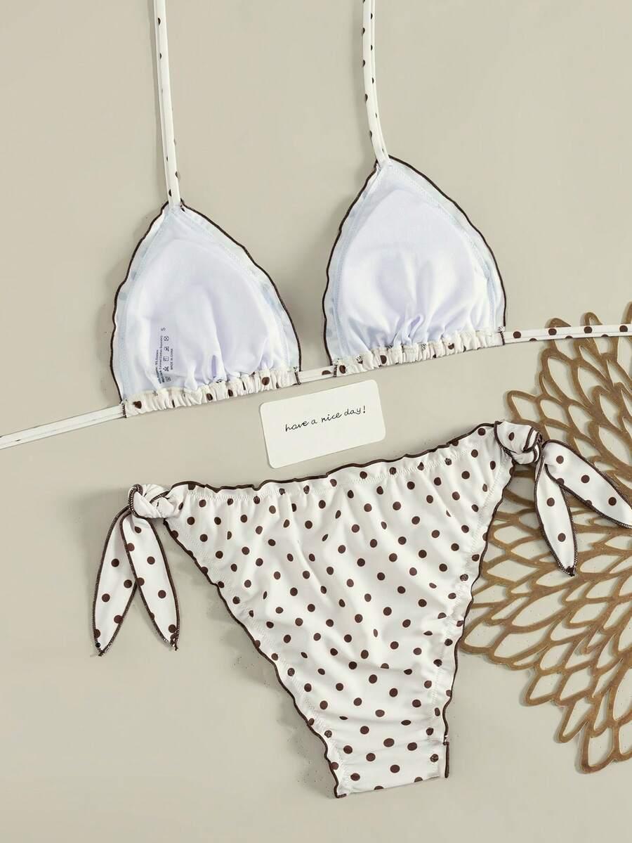 SHEIN DWUCZĘŚCIOWY STRÓJ KĄPIELOWY GROCHY S09__S