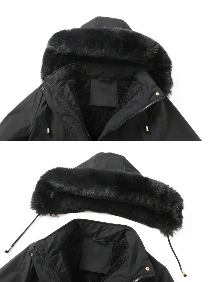 SHEIN CZARNA KURTKA KAPTUR W01__XL
