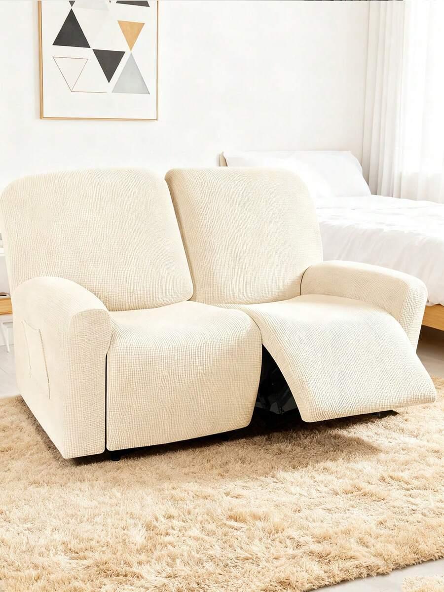 SHEIN KREMOWY POKROWIEC NA SOFĘ S07__94X94X231CM