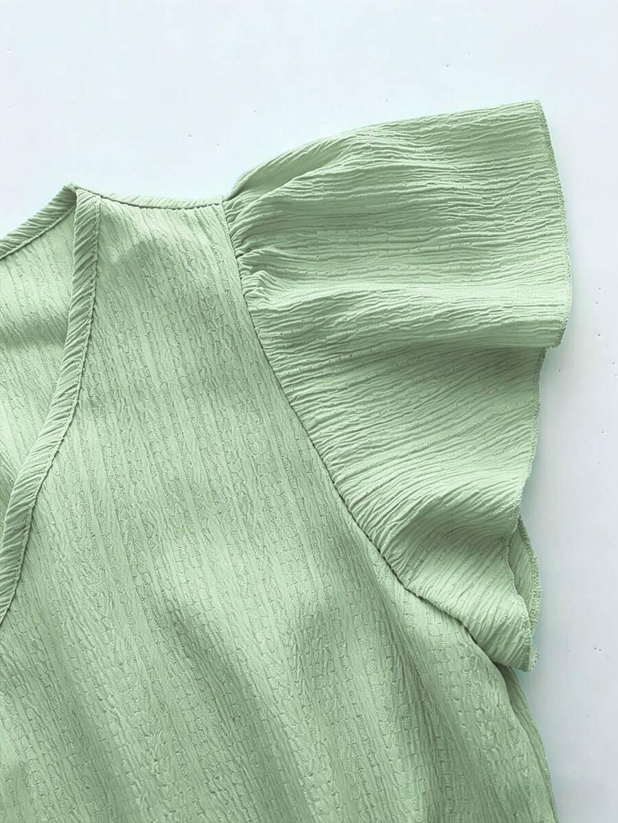 FRANCLIA ZIELONA SUKIENKA V-NECK S06__S