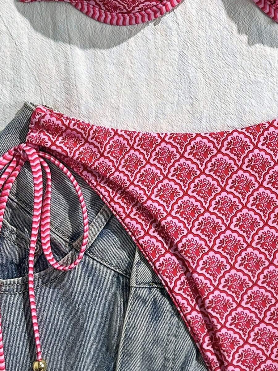 SHEIN DWUCZĘŚCIOWY STRÓJ KĄPIELOWY S09__L