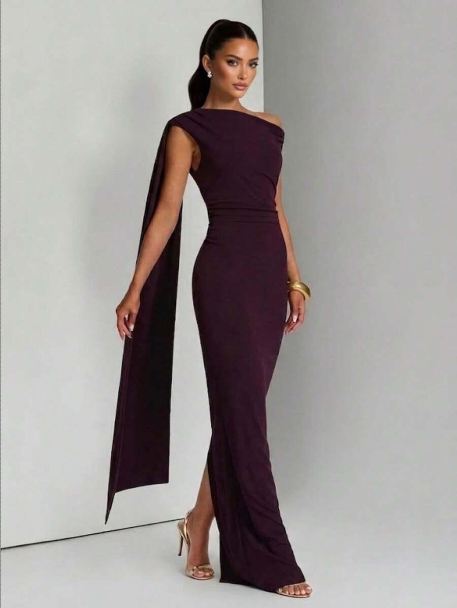 SHEIN FIOLETOWA MAXI SUKIENKA S06__S