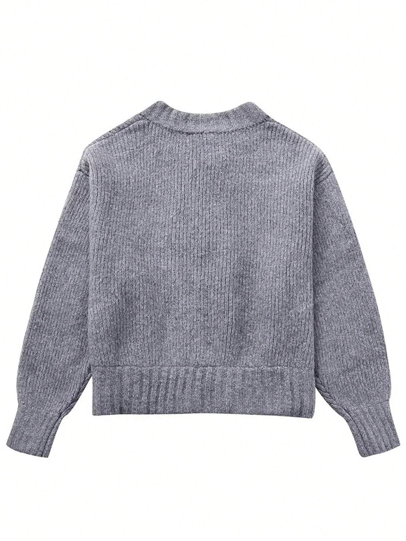 SHEIN SZARY SWETER ZAMEK S06__S