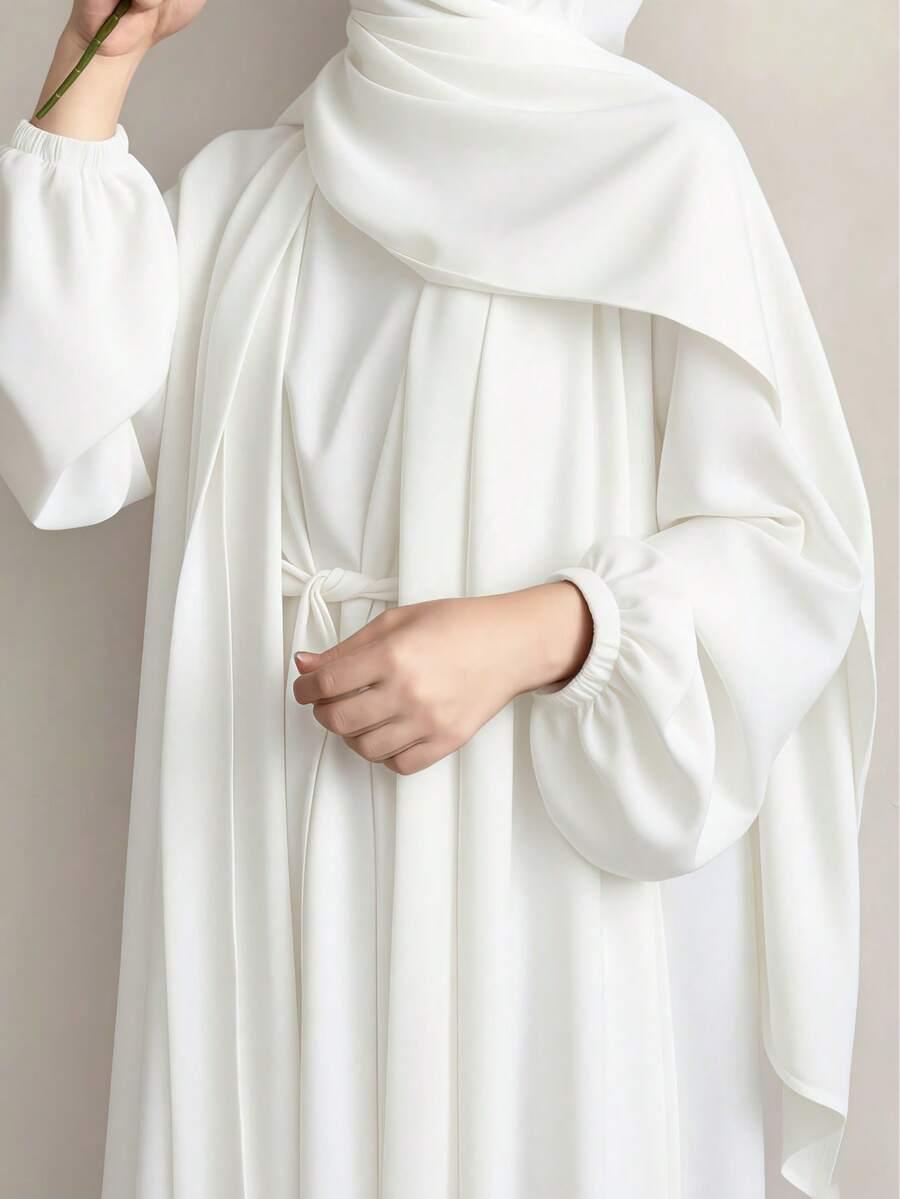 HAFIZAH BIAŁA SUKIENKA NARZUTKA KOMPLET