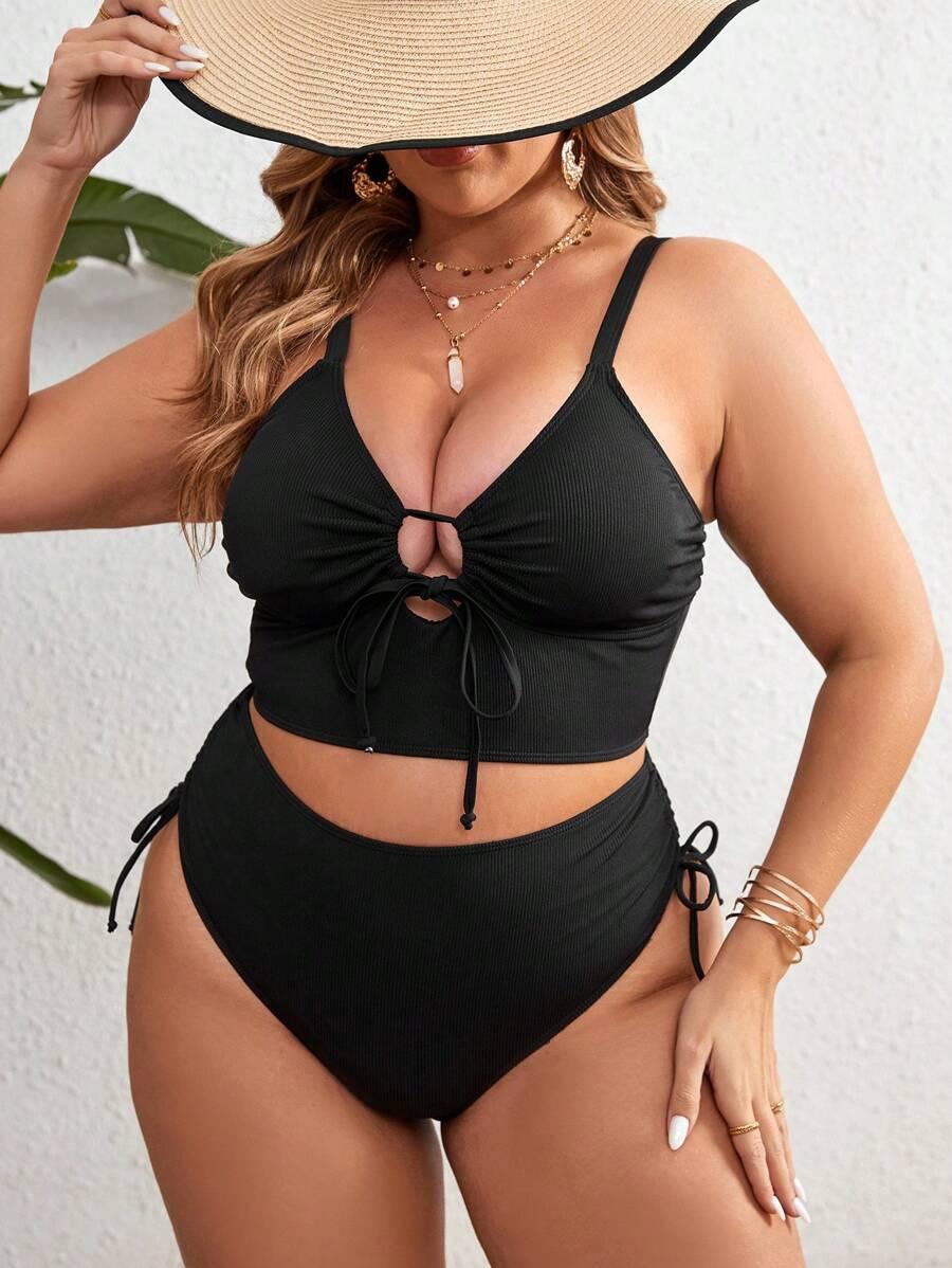 SHEIN CZARNY DWUCZĘŚCIOWY STRÓJ KĄPIELOWY S09__48