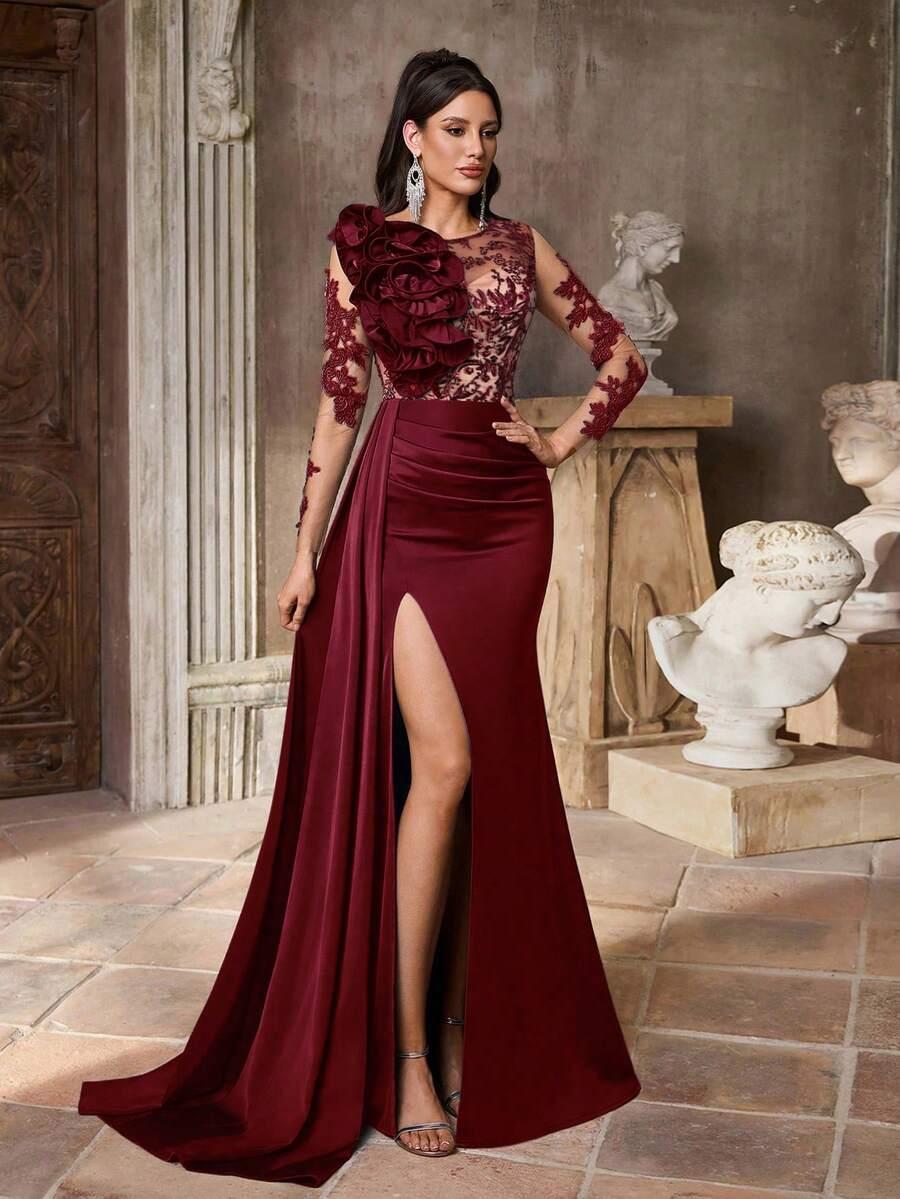 AUREIA BORDOWA MAXI SUKIENKA S06__L