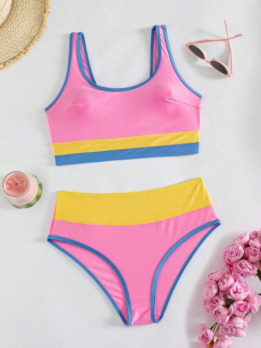 SHEIN DWUCZĘŚCIOWY STRÓJ KĄPIELOWY S09__XL