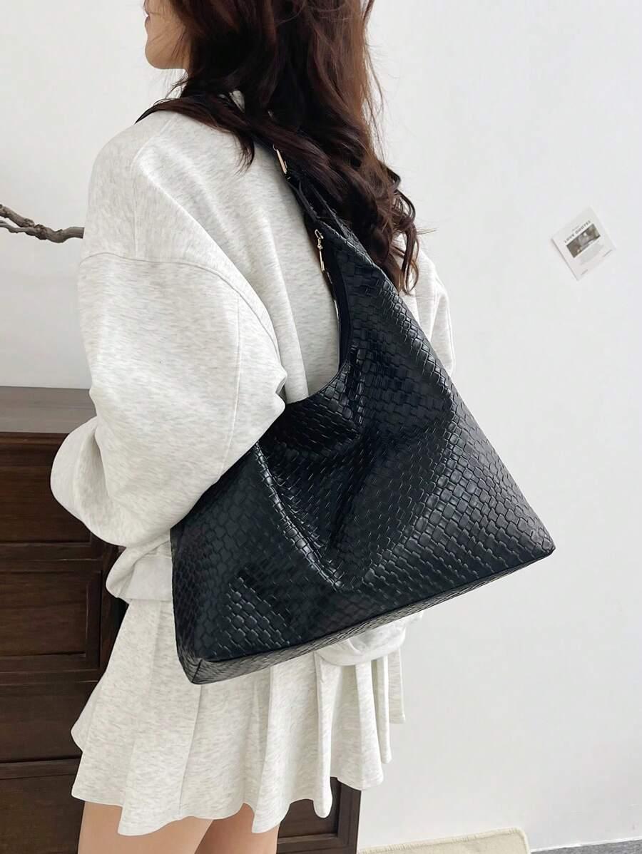 SHEIN CZARNA TOREBKA NA RAMIĘ S07__34X12X27