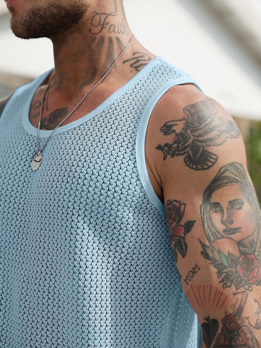 MANFINITY NIEBIESKA KOSZULKA ODKRYTE RAMIONA S06__XL