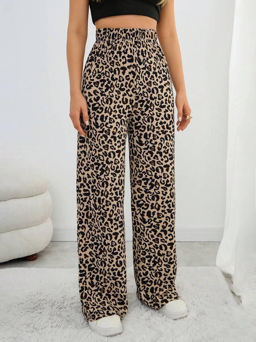 SHEIN SPODNIE CASUAL ANIMAL PRINT S06__M