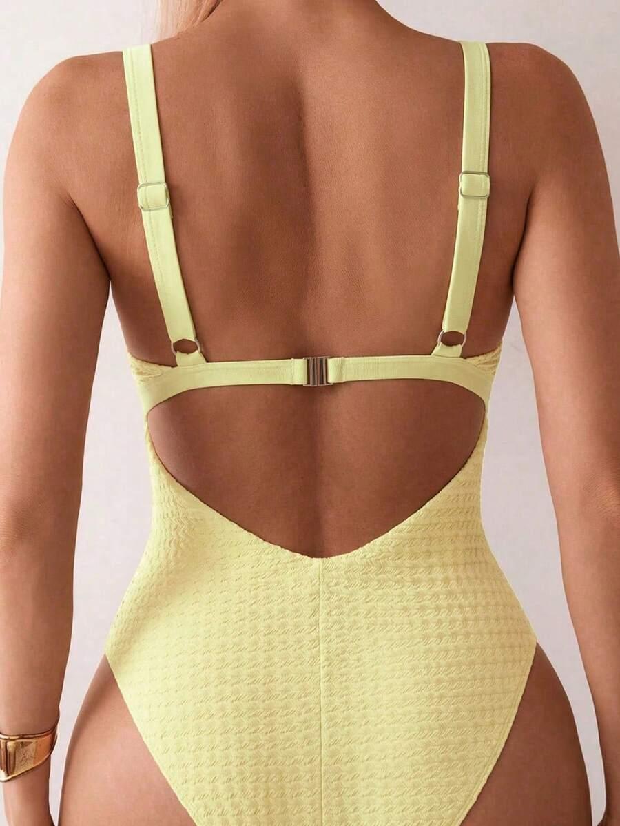SWIM MOD ŻÓŁTY JEDNOCZĘŚCIOWY STRÓJ KĄPIELOWY S09__XL
