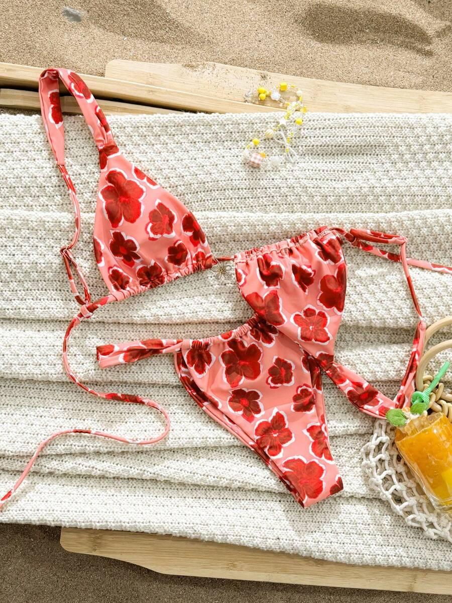 SHEIN GÓRA OD BIKINI KWIATY S09__L