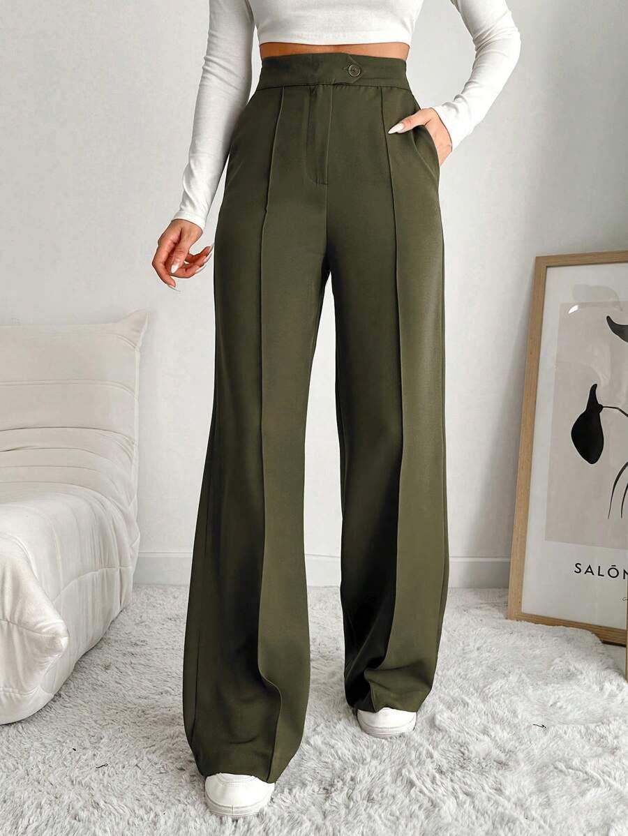 SHEIN ZIELONE SPODNIE CASUAL S06__S