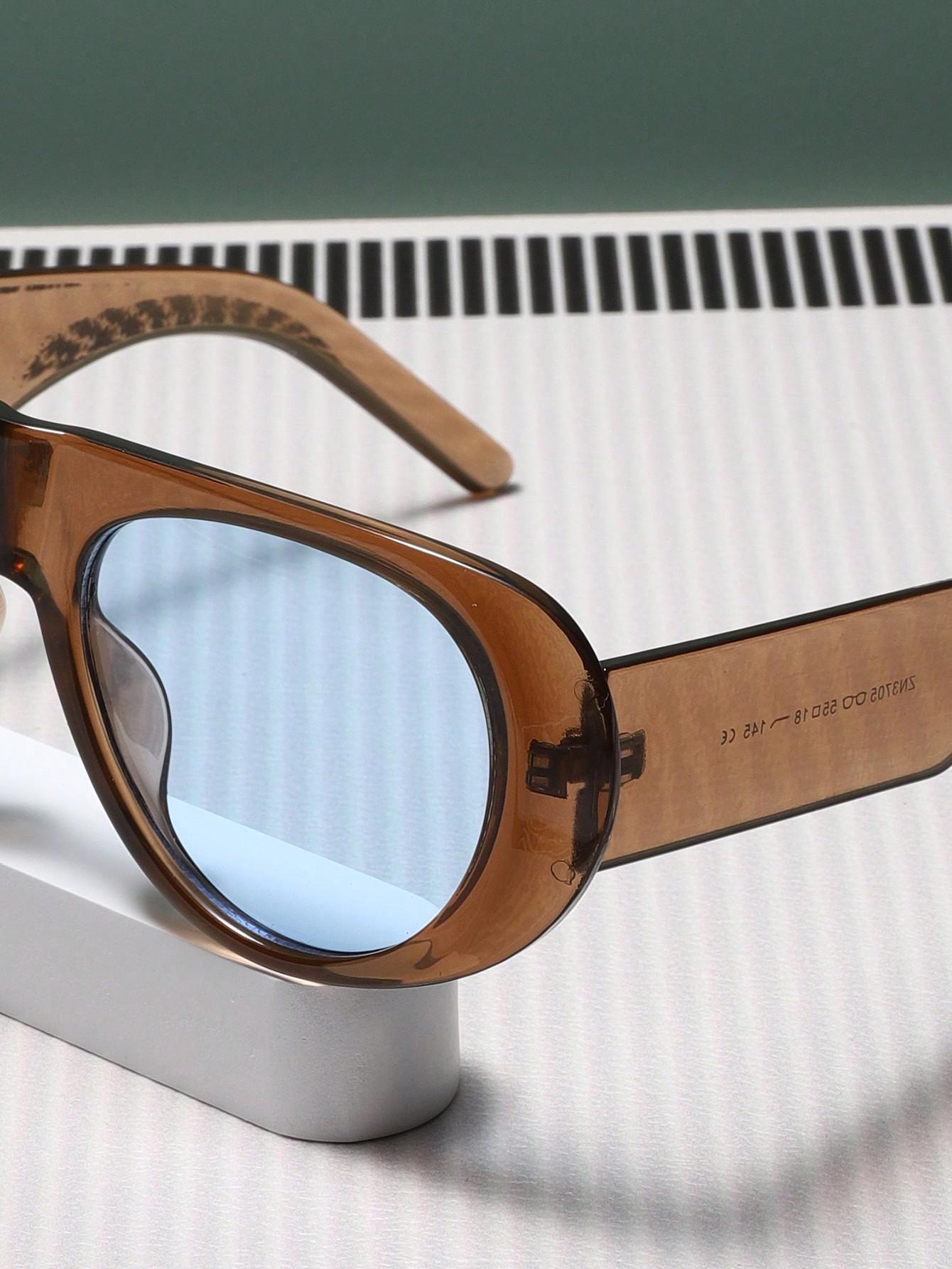 SHEIN BRĄZOWE OKULARY PRZECIWSŁONECZNE S07