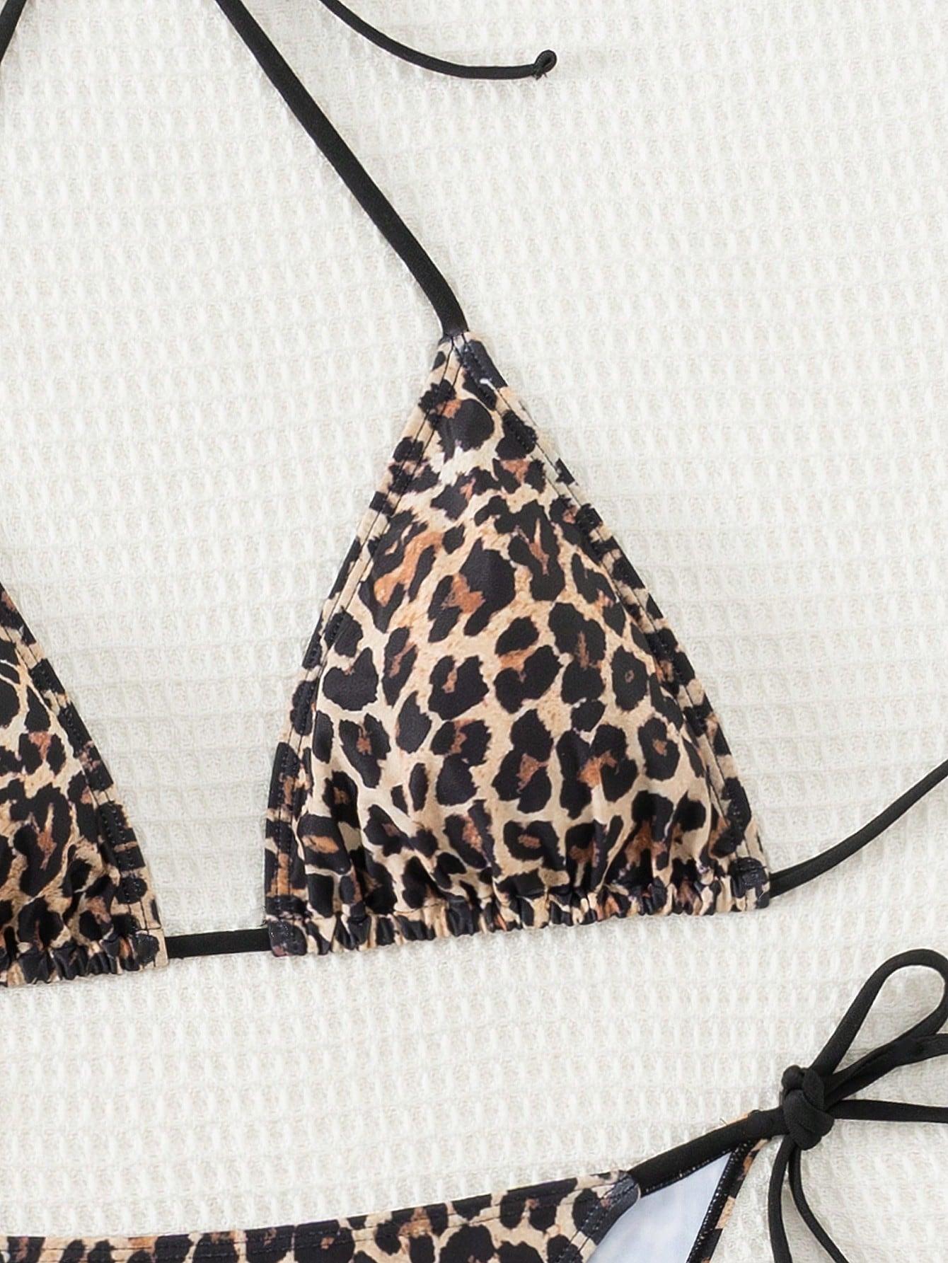 SHEIN DWUCZĘŚCIOWY STRÓJ KĄPIELOWY ANIMAL PRINT S09__M