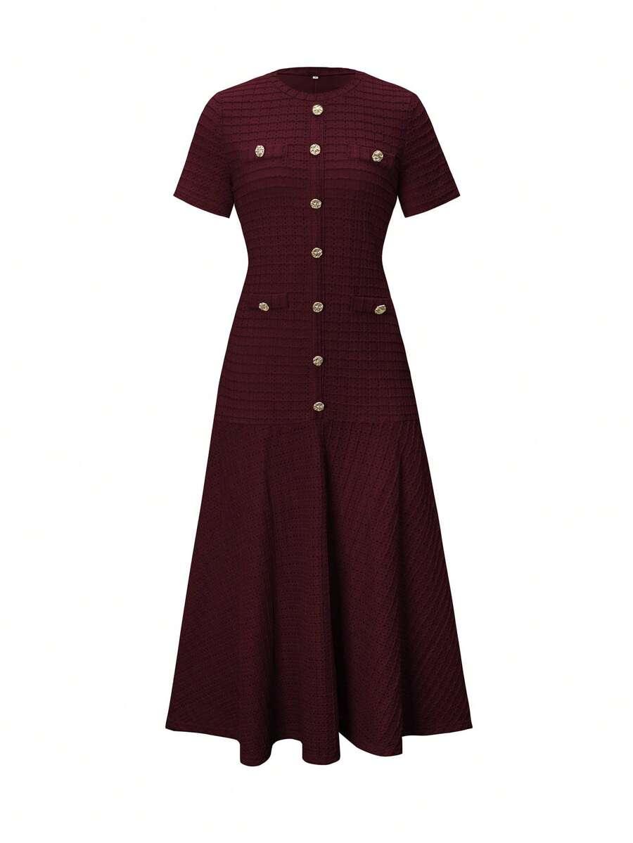 SHEIN BORDOWA SUKIENKA TEKSTURA S06__XS