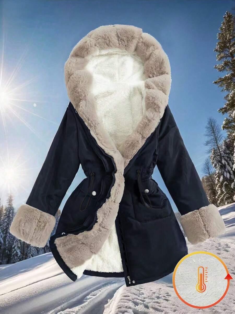 SHEIN GRANATOWA KURTKA KAPTUR W01__146/152