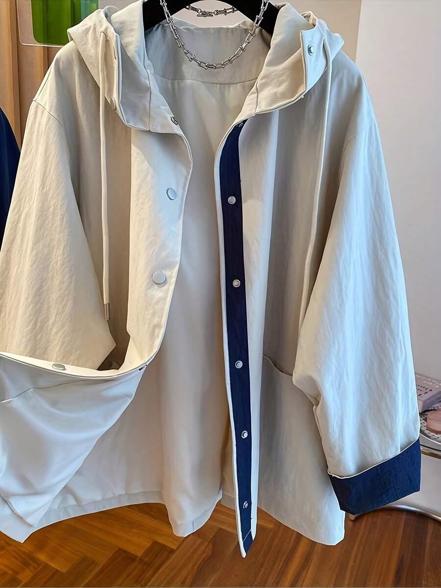 SHEIN BEŻOWA KURTKA Z KAPTUREM S06__XL