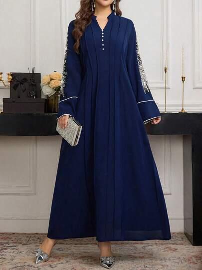 SHEIN MAXI SUKIENKA ZDOBIENIE S06__S