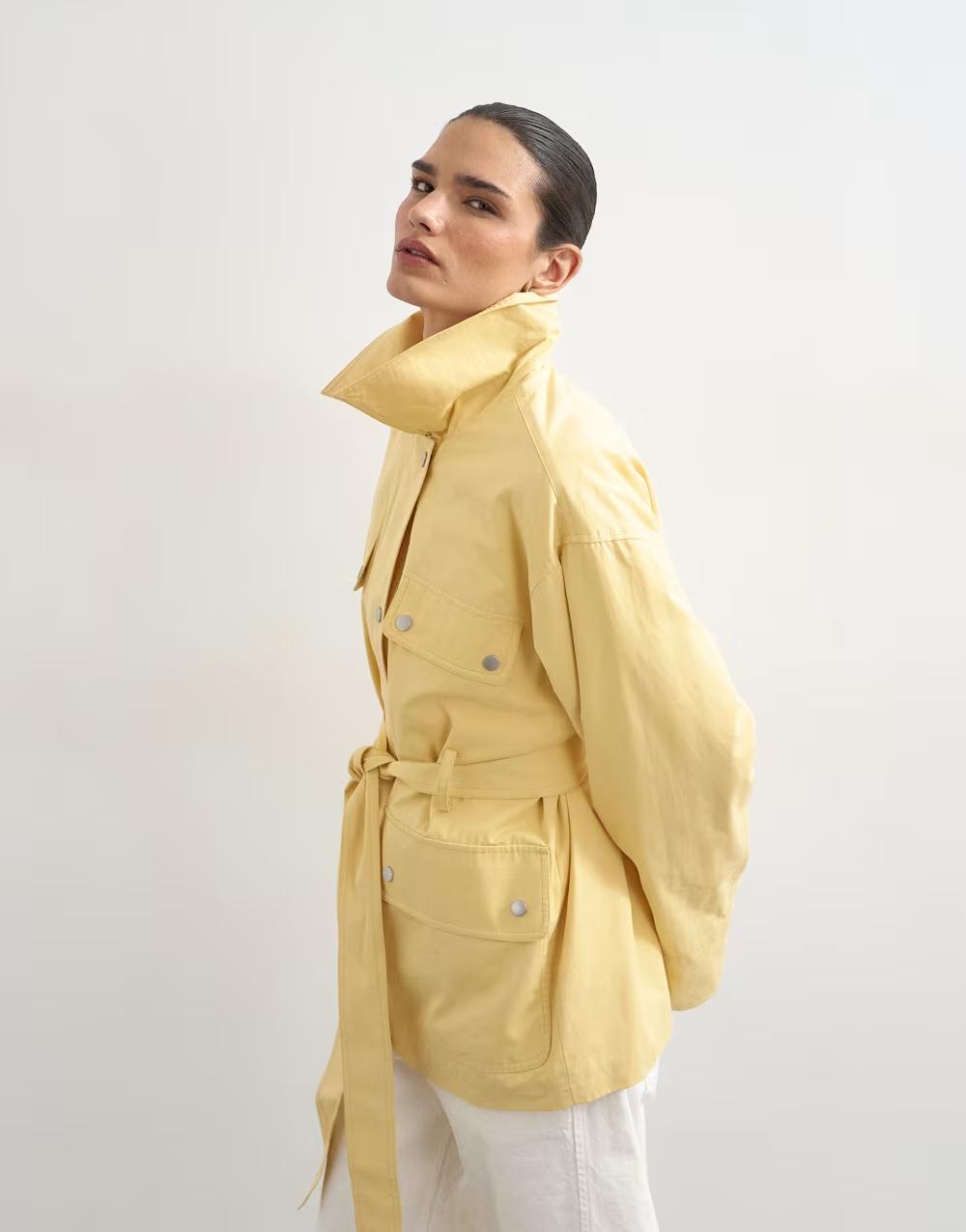 TOPSHOP ŻÓŁTA KURTKA KOSZULOWA W01__L/XL