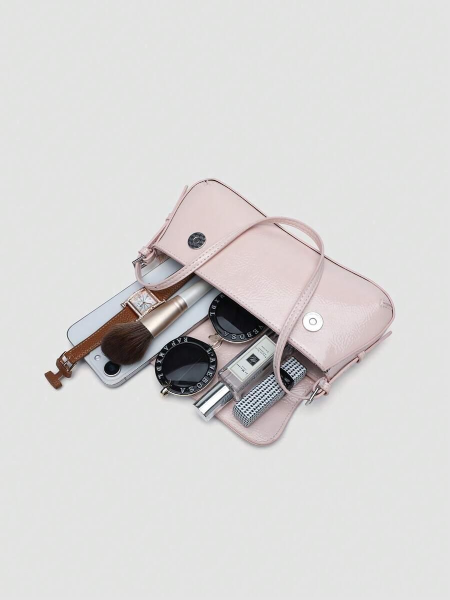 SHEIN RÓŻOWA TOREBKA ZATRZASK S07__24,5X12