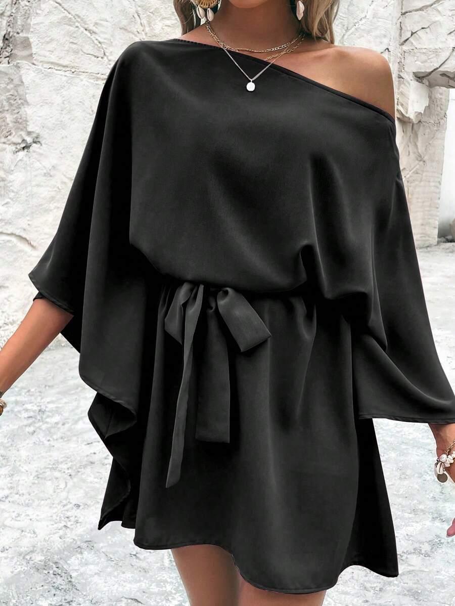SHEIN CZARNA MINI SUKIENKA S06__M