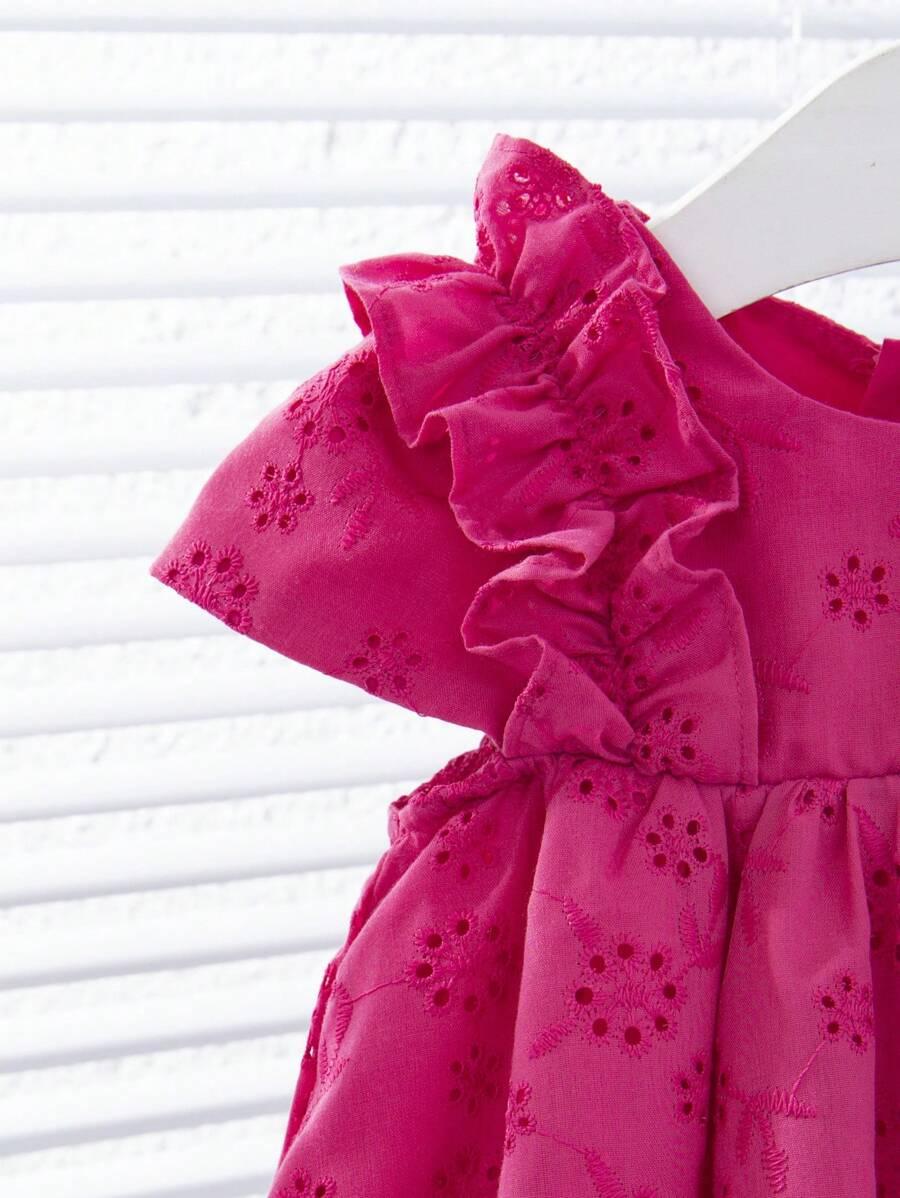 SHEIN RÓŻOWA SUKIENKA KRÓTKI RĘKAW S06__80/86