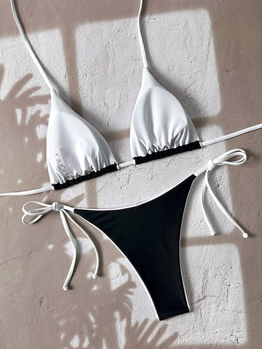 SHEIN DWUCZĘŚCIOWY STRÓJ KĄPIELOWY S09__L