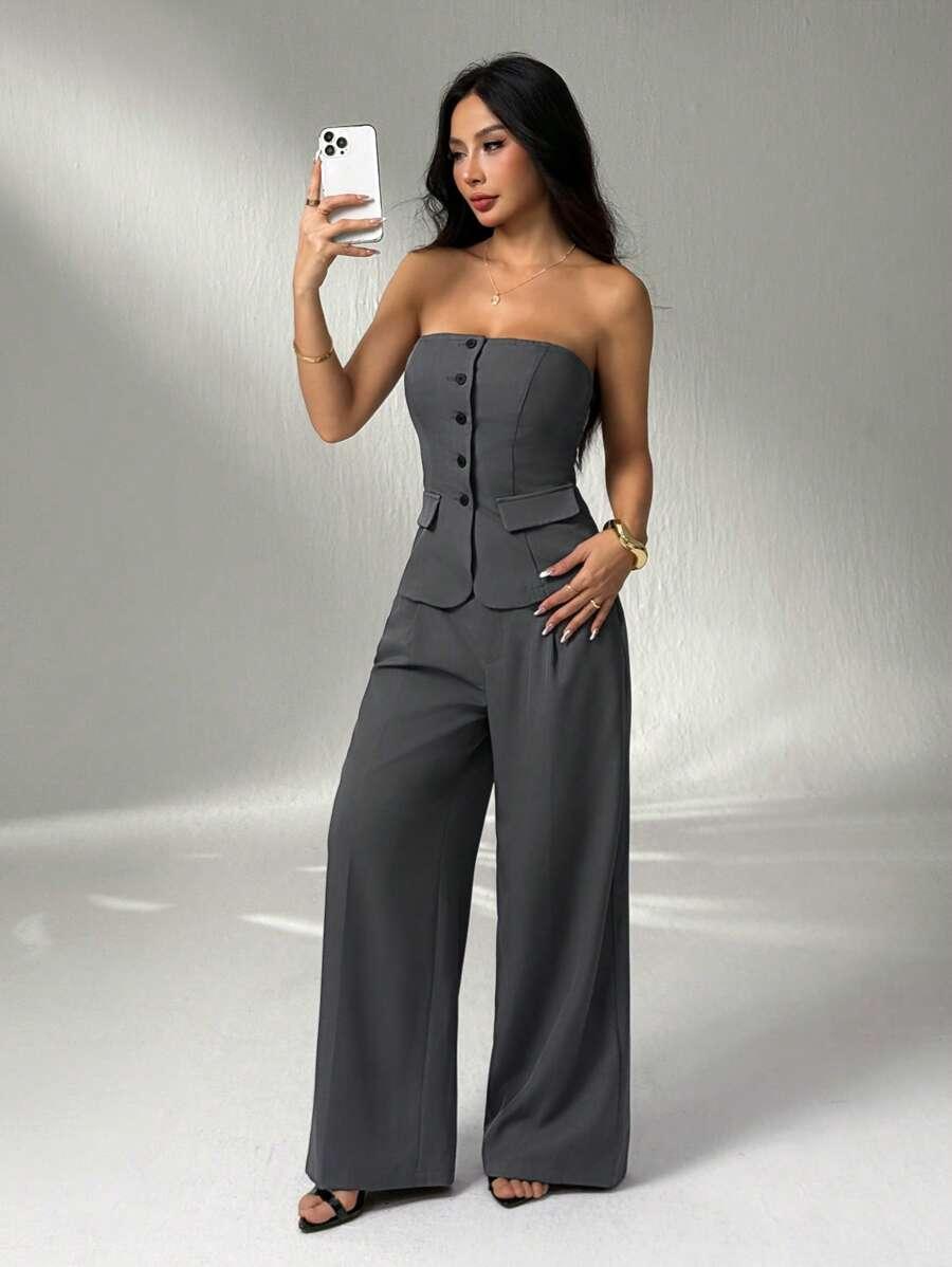 SHEIN BLUZKA SPODNIE KOMPLET S06__M