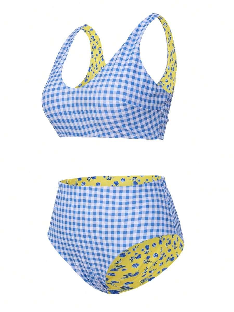 SWIM MOD DWUCZĘŚCIOWY OBUSTRONNY STRÓJ KĄPIELOWY MIX WZORÓW S09__XXL