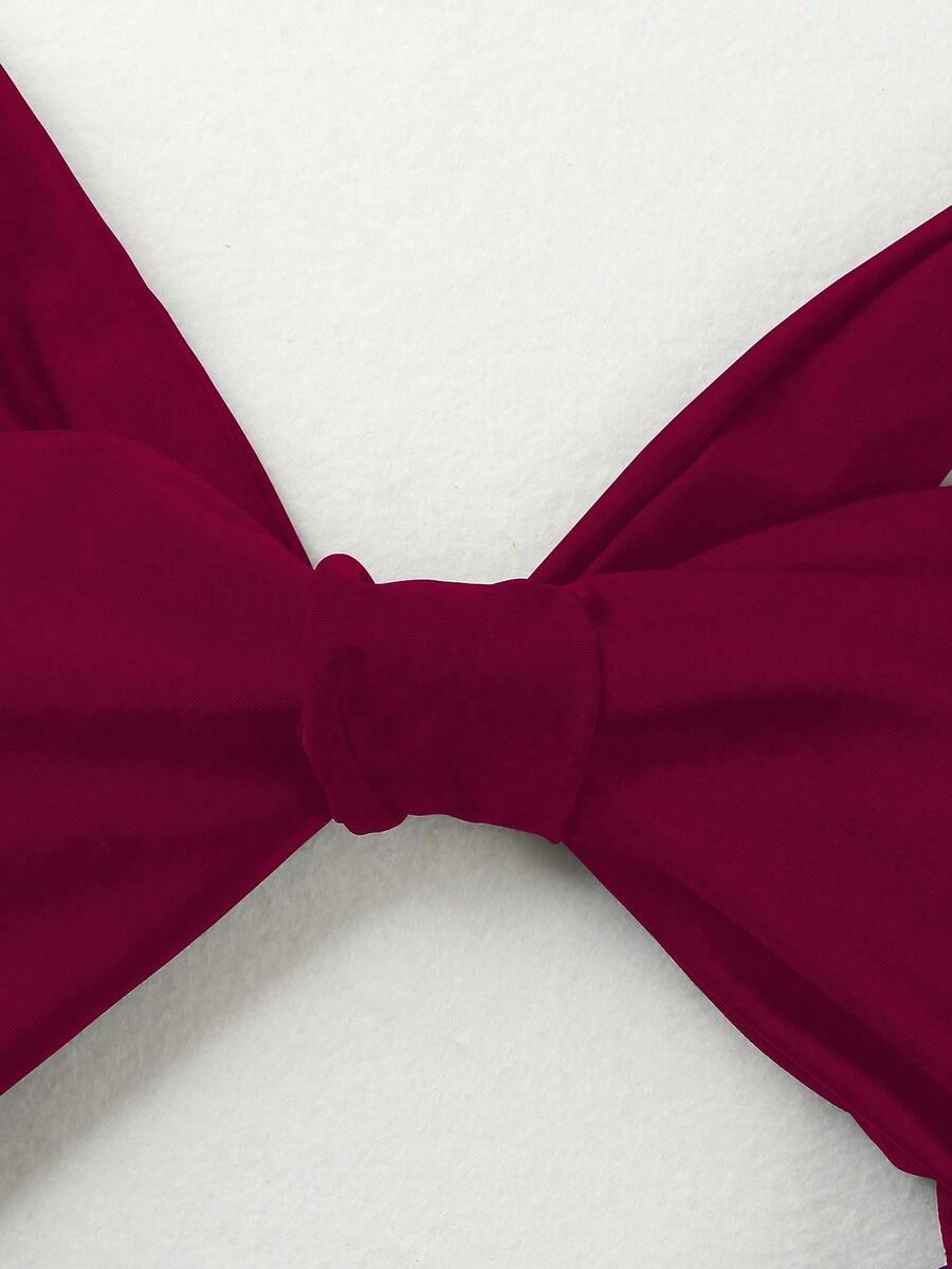 SHEIN BORDOWY JEDNOCZĘŚCIOWY STRÓJ KĄPIELOWY S09__XS