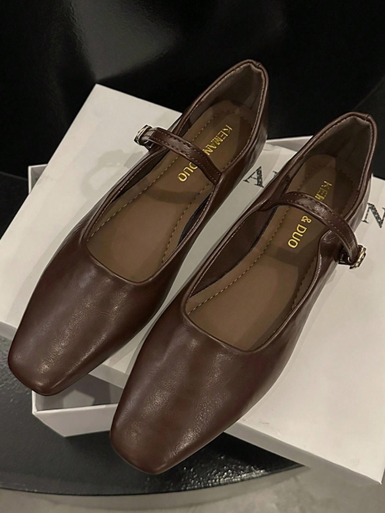 SHEIN BRĄZOWE BALERINY SPRZĄCZKA S06__36
