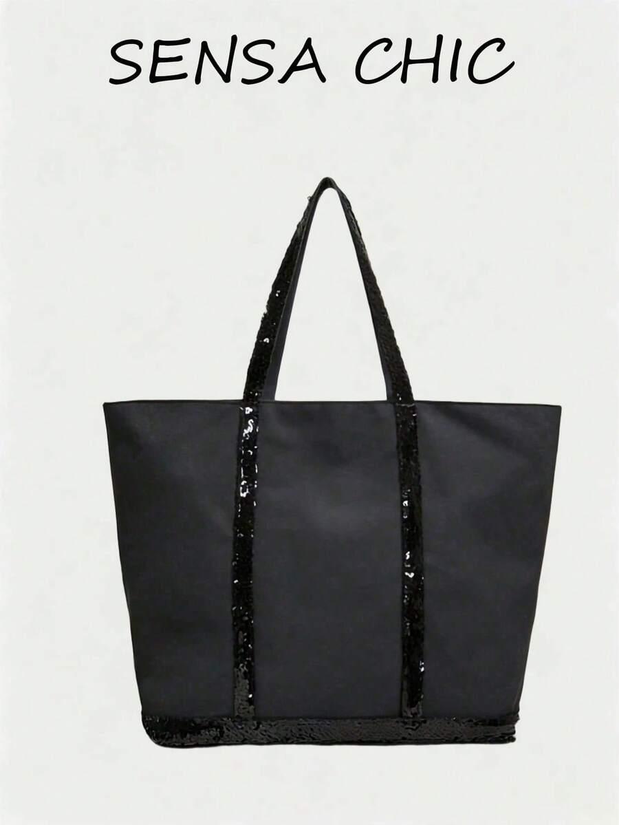 SHEIN CZARNA TOREBKA NA RAMIĘ S07__32X17X32