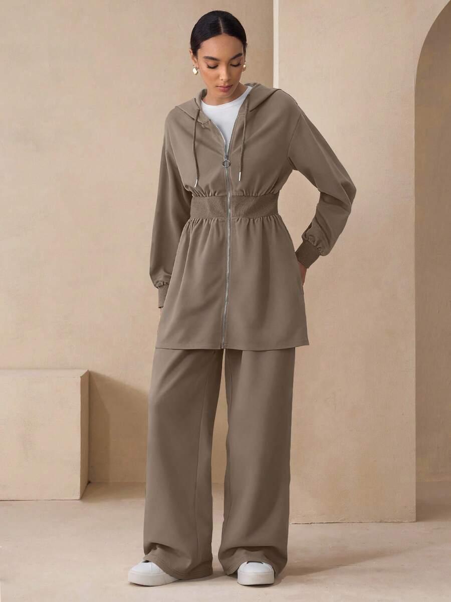 SHEIN BRĄZOWA ROZPINANA BLUZA S06__S