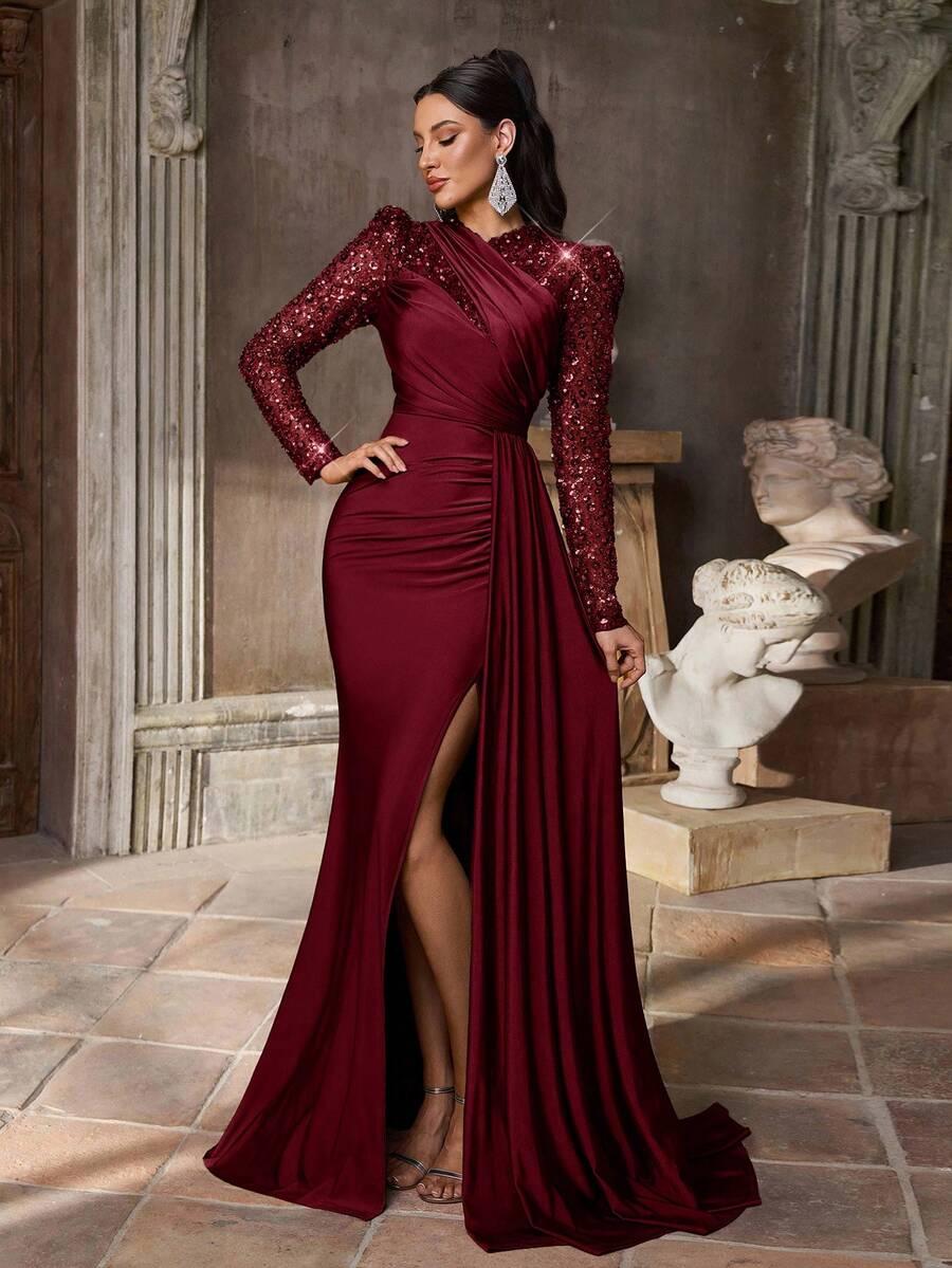 SHEIN MAXI SUKIENKA ZDOBIENIA S06__XS