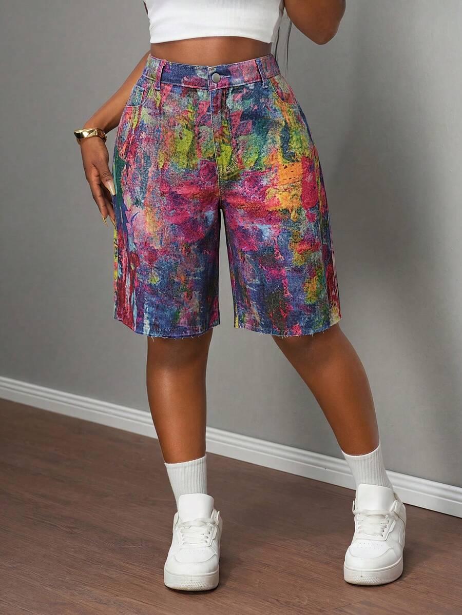 SLAYDIVA KOLOROWE SPODENKI JEANS PK01__46