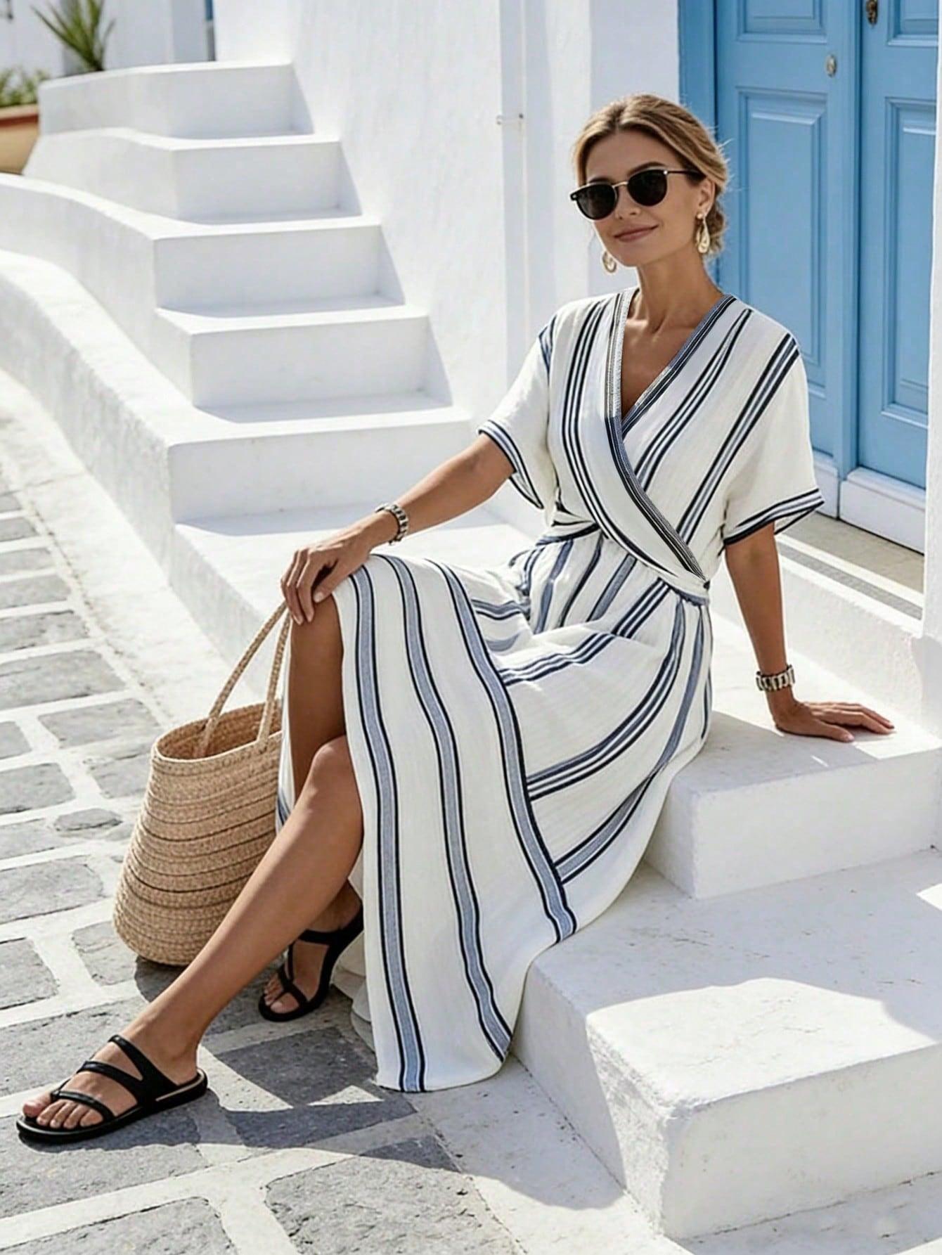 SHEIN BIAŁA SUKIENKA PASKI S06__M