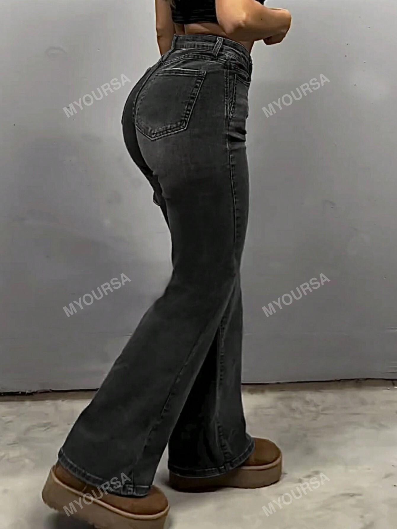 SHEIN SZARE SPODNIE JEANS S06__L